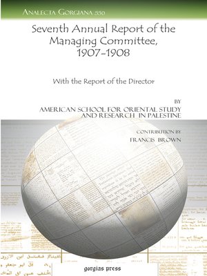 cover image of Seventh Annual Report of the Managing Committee, 1907-1908